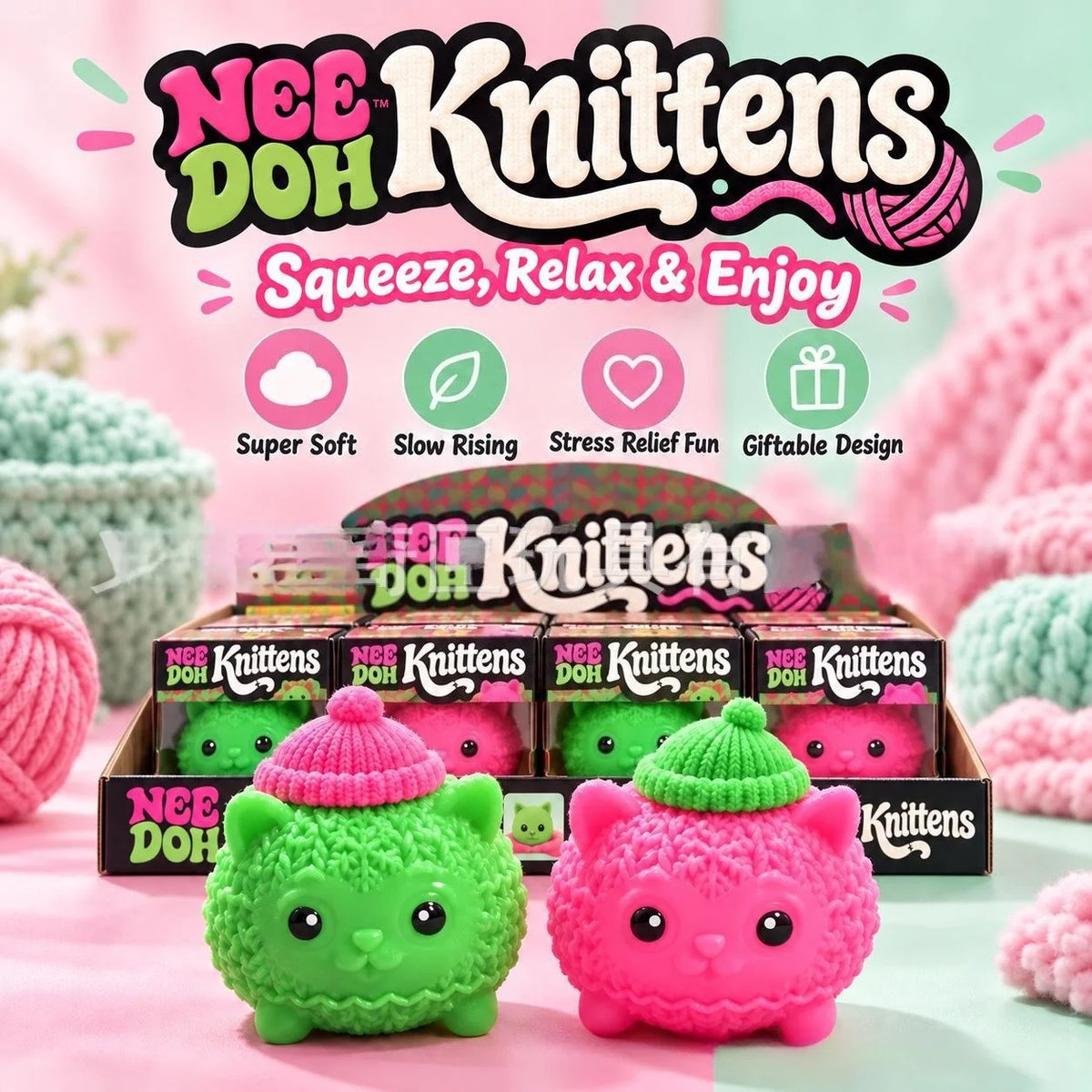 Knittens Slow Rising Squishy Stress Relief Squishy