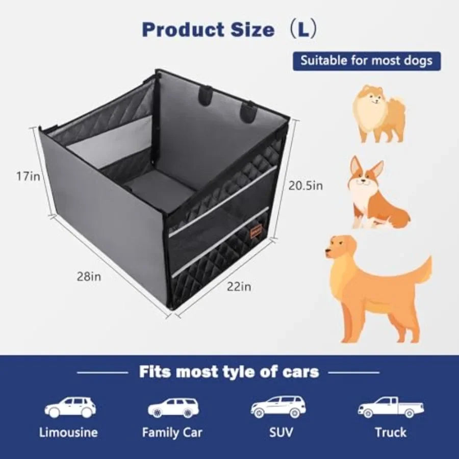 Waterproof Dog Car Seat Hammock Back Seat Extender