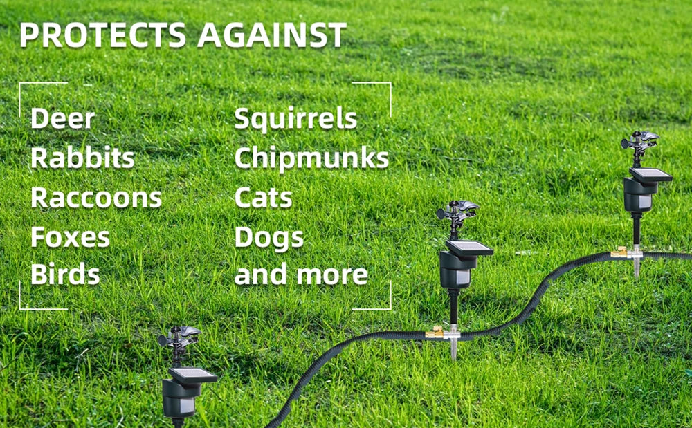 Solar Motion Sensor Sprinkler Eco-friendly Jet Spray