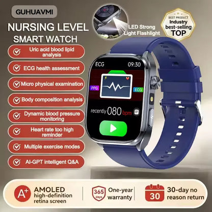 New AI Health Care Accurate detection ECG Smart Watch
