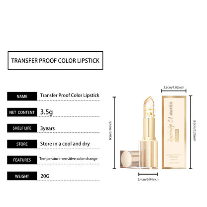 Gold Foil Color Changing Lipstick Fade Lip Line Enhance