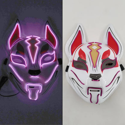 Glowing  Demon Slayer Mask Cosplay Japanese Cartoon