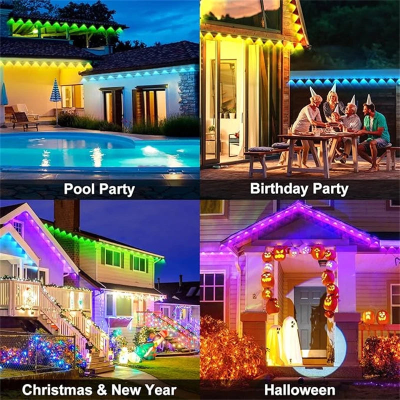 LED Permanent Outdoor Lights IP65 Waterproof RGBIC Eave Lights