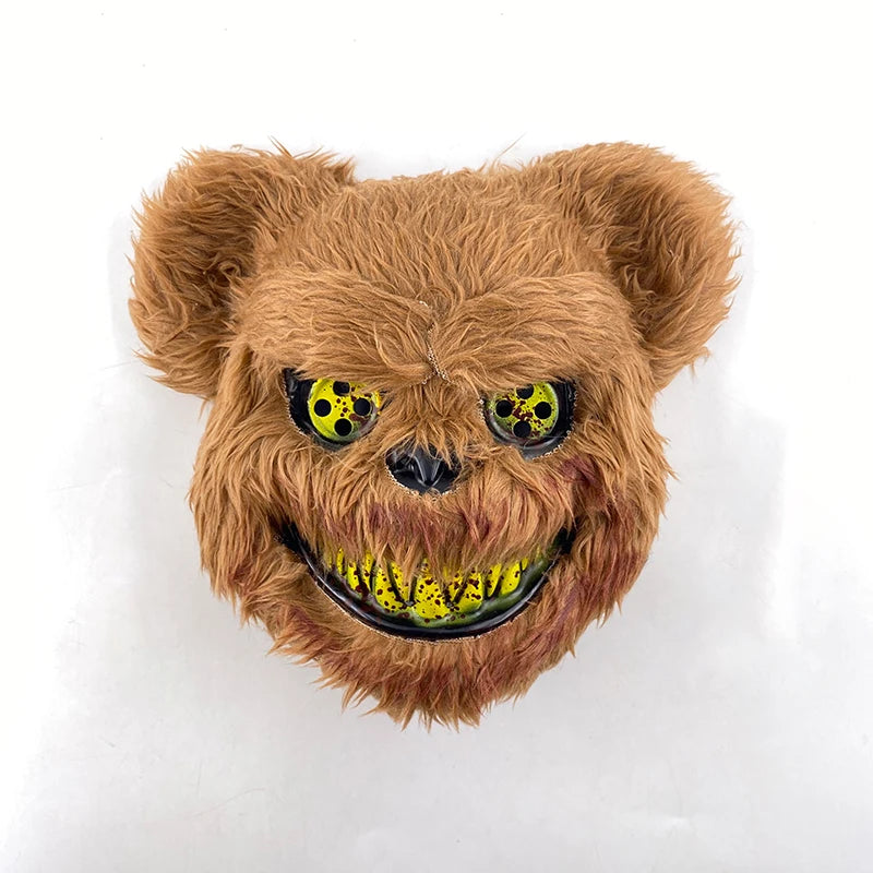 LED Bloody Rabbit Mask Glowing Killer Black Bear Mask Halloween