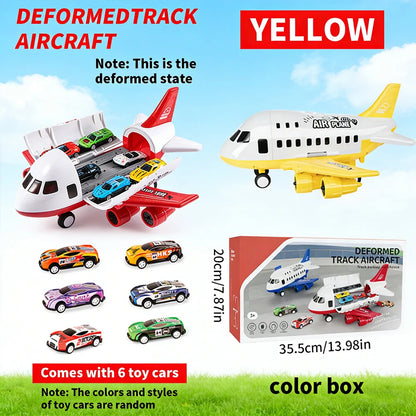 Inertial Plane Toy Set with 6 Mini Cars