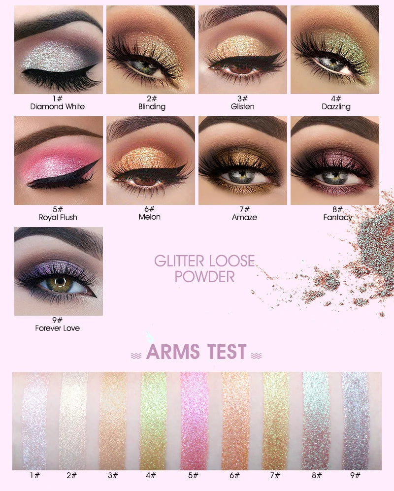 IMAGIC Glitter Eyeshadow Shimmer Shine Powder Eyes Makeup