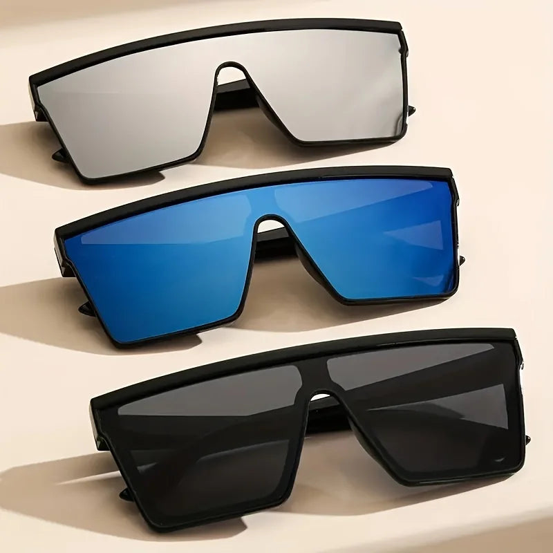 Oversize frame One-piece Goggle Men Woman Sunglasses