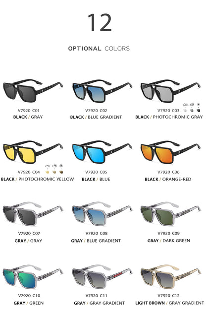 New Arrival Square Sunglasses TR90 Frame Glasses Photochromic