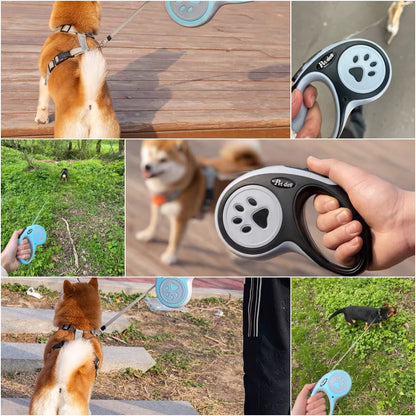 Paw Dog Leash  Outdoor Lead Walking Strong Retractable