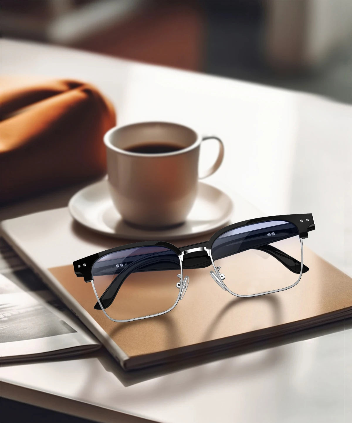 New Business Style Smart Glasses W100D Bluetooth Call AI