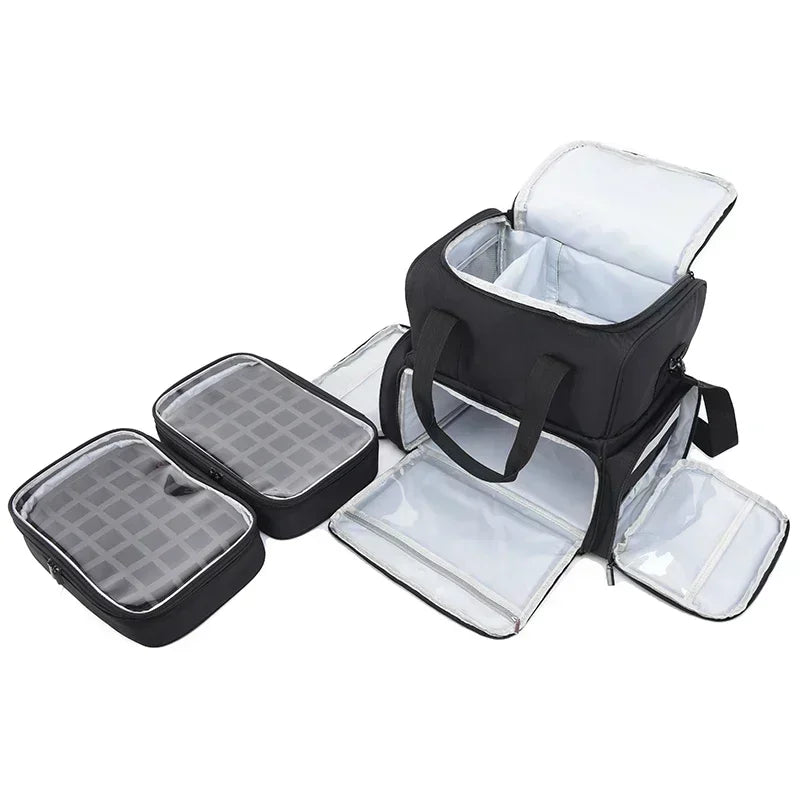 Portable 3 Layer Nail Polish Storage Bag Organizer