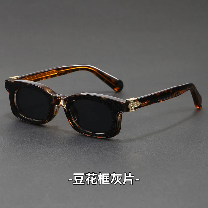 New Fashion Vintage Rectangle Frame Sunglasses Men