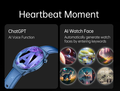 KUMI GW6 Smart Watch 1.43" AMOLED AI ChatGPT Bluetooth