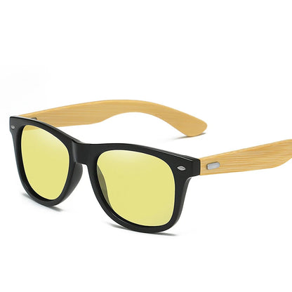 Sunglasses Men Wood Bamboo Polarized UV400 Retro Vintage