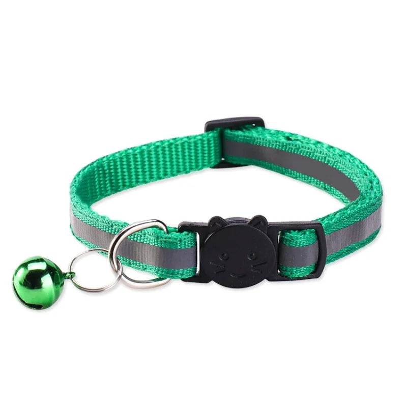 Colorful Reflective Breakaway Cat Collar with Bell