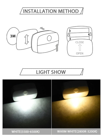 LED Auto ON/OFF Smart Night Lamp Under Cabinet Light