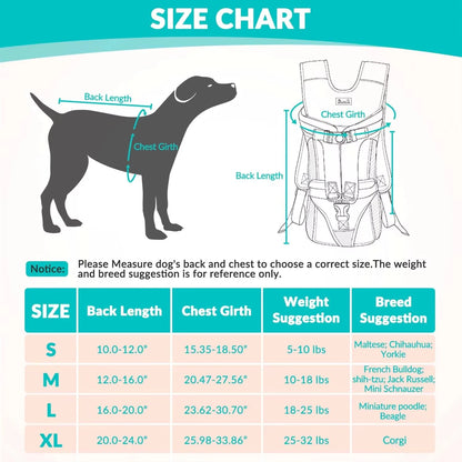Dogs Carrier Backpack Thickened Sponge Pet Front Dog Carrier