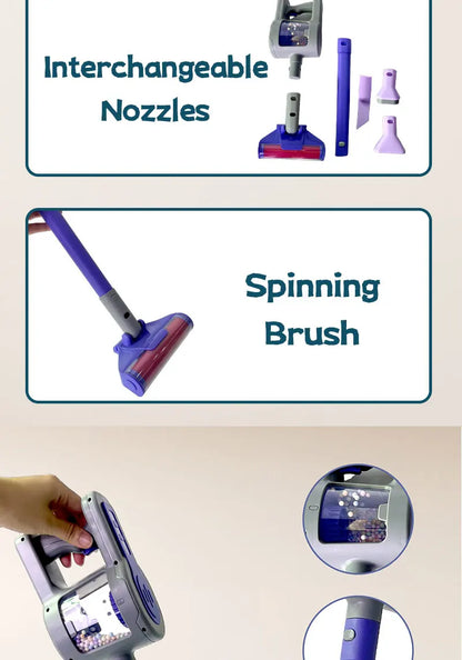 Kids Toy Vacuum Cleaner for Ages 3+ – Battery-Powered