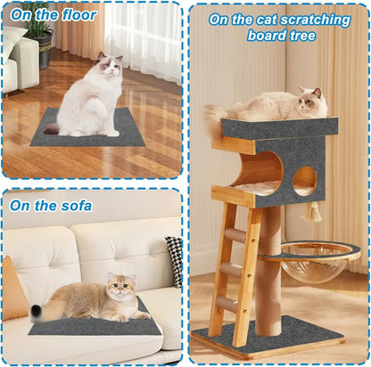 Self-Adhesive Cat Scratching Mat Trimmable Cat Carpet