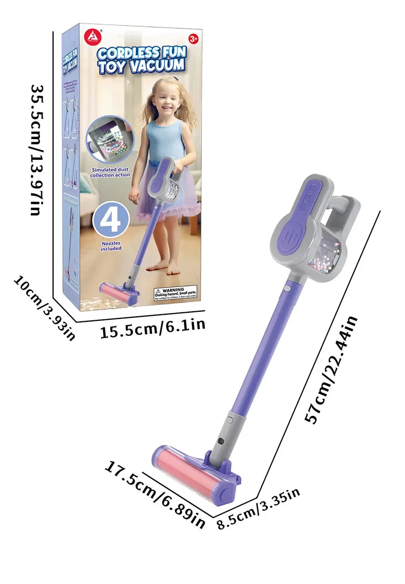 Kids Toy Vacuum Cleaner for Ages 3+ – Battery-Powered