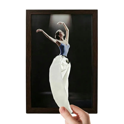 Wooden Ballet Dancer Tissue Box Elegant Skirt Napkin
