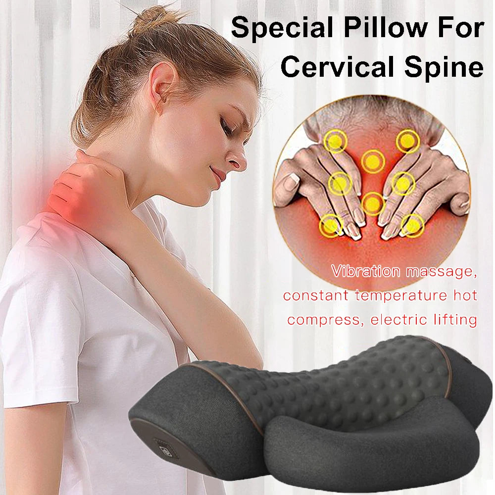 Neck Massage Pillow Heating Vibration Neck Massage