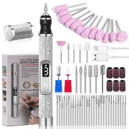 Cordless Electric Nail File Set 4 Adjustable Speeds