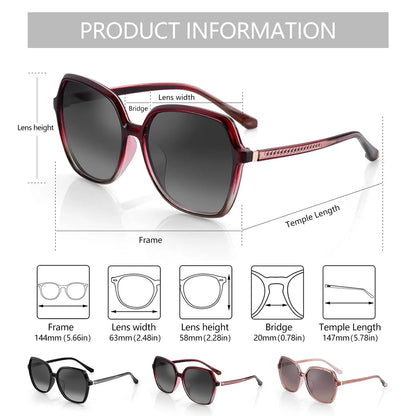 ZENOTTIC Oversized Polarized Sunglasses Big Square Frame
