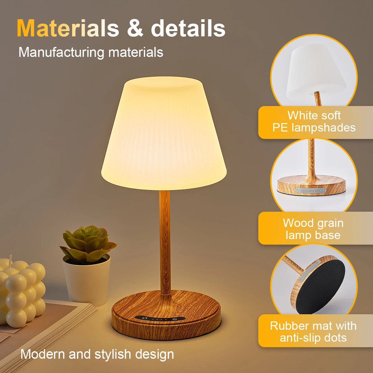 Shower Lamp Bathroom Lamp Cordless Night Lamp