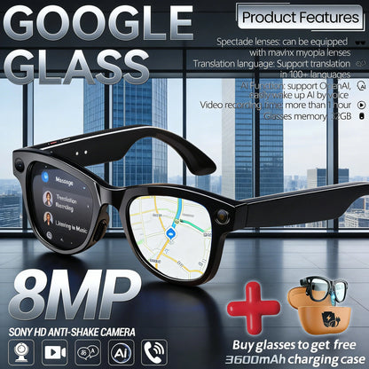 New 3600mAh Large Capacity Smart Glasses 800W Pixel Anti-shake