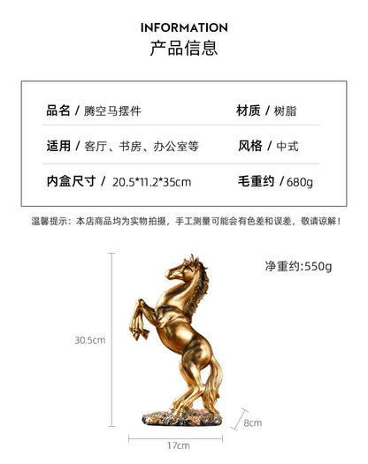 Home Resin Victory Horse Statue Animal Figurines