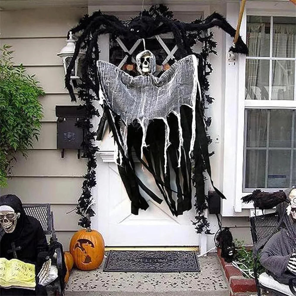 Halloween Skeleton Ghost Decoration Ghost with LED String Lights