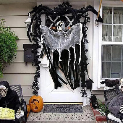 Halloween Skeleton Ghost Decoration Ghost with LED String Lights