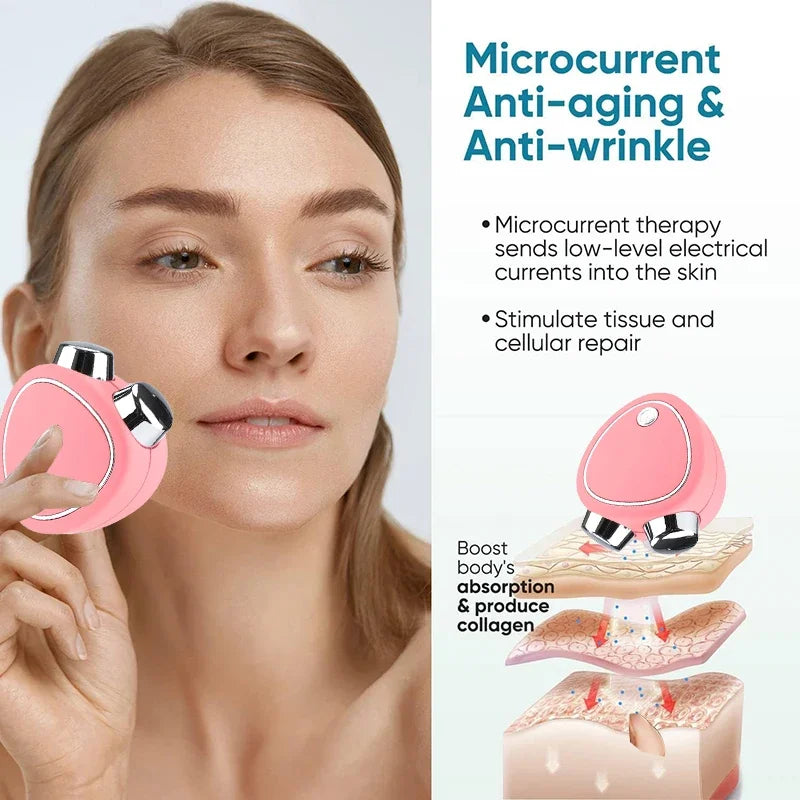 EMS Face Lifting Device Facial Microcurrent Roller Massage