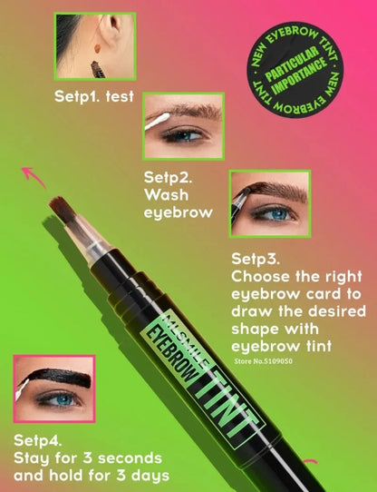 Liquid Eyebrow Dye Tint Brush Pencil Rotating Long Lasting