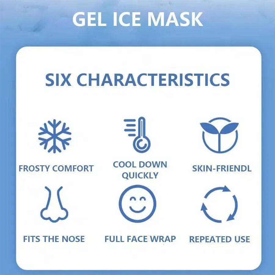 Face Cooling Mask Gel Eye Mask Ice Pack Cooling PVC Hot Cold Therapy Skin Care