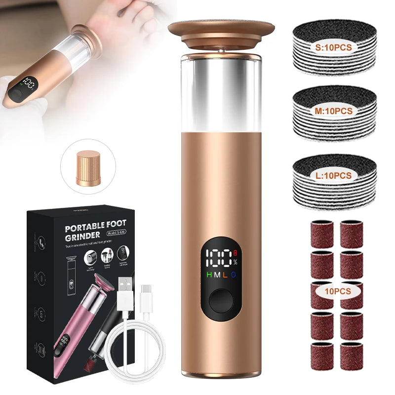 Gold 2-in-1 Electric Foot Callus Remover Foot Care
