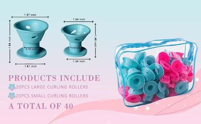 Soft Rubber Silicone Heatless Hair Curler Hair Styling