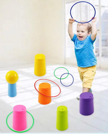 Children Throw Circle Game Ferrule Stacked Toys Fun Indoor Outdoor