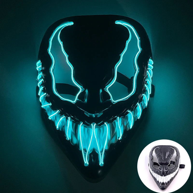 Wireless LED Neon Purge Mask & Fiber Optic Gloves