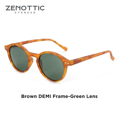 Retro Circular Polarized Sunglasses Vintage