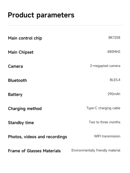 AI Smart Glasses New Interaction With Camera Photo