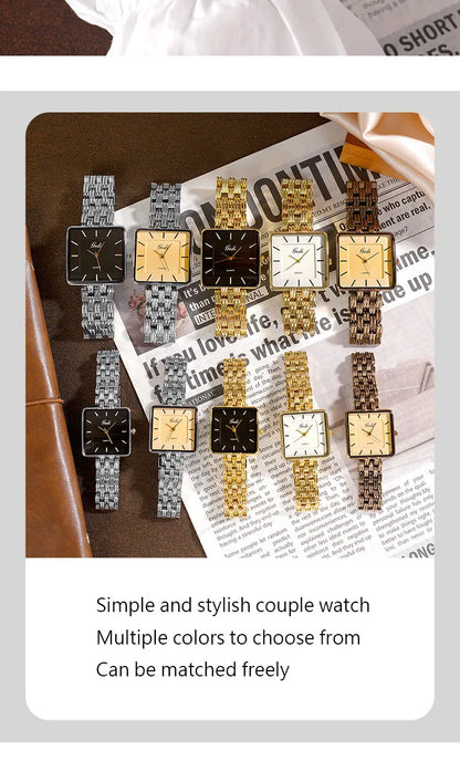 Men Watch Business Simple Square Couple Watches Waterproof
