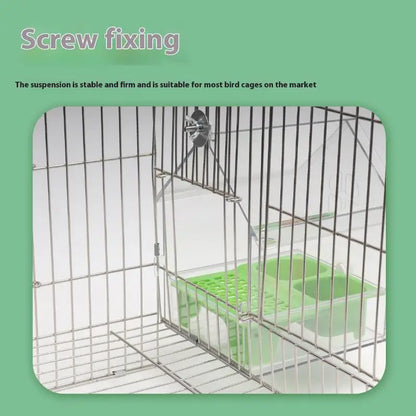 Hanging Parrot Feeder Prevent Scattering Bird Feeding Bowl