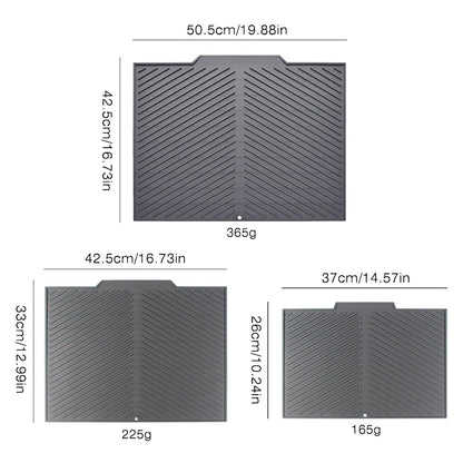 Silicone Dish Drying Mat Pots Dish Drain Mat For Kitchen