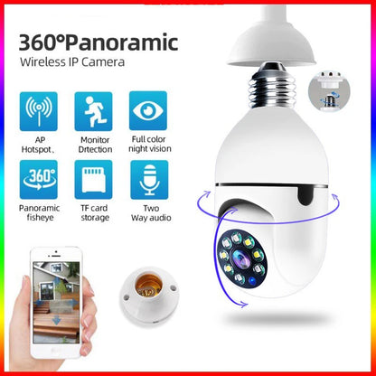 1080P HD E27 Bulb Surveillance Camera Anti-theft Outdoor
