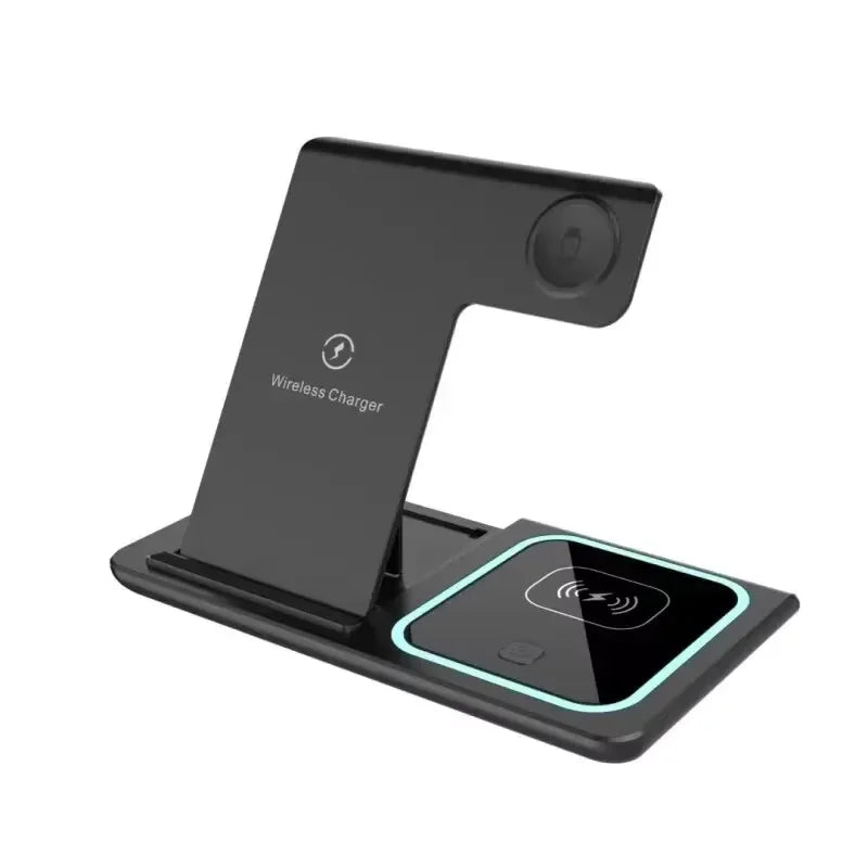 3 in 1 Wireless Charger Stand Pad Foldable Fast Charging