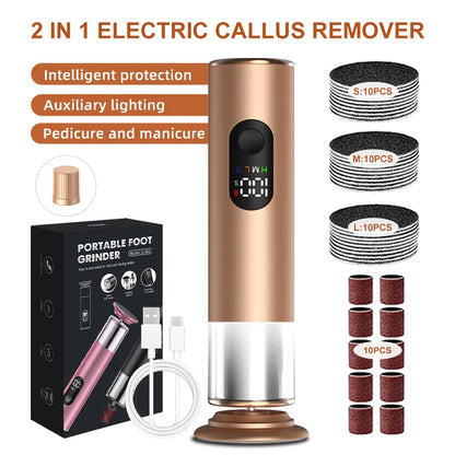 Gold 2-in-1 Electric Foot Callus Remover Foot Care
