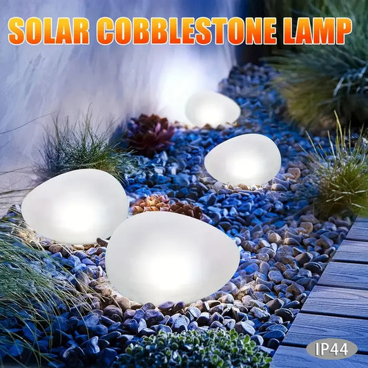 Solar Pebble Lights – Outdoor Waterproof Decor