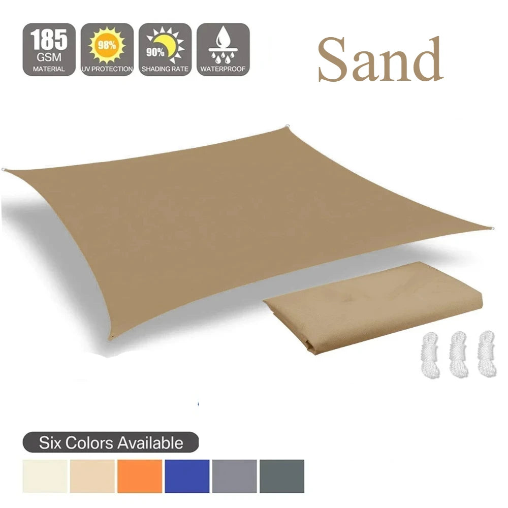 Sun Shade Sail Waterproof Outdoor Square Rectangle Garden